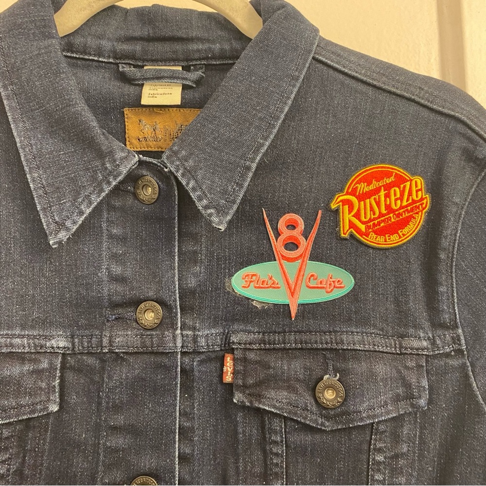 Disney Pixar Custom Levi’s Denim Patch Jacket Xl Jean Disneyland Patches Iron On View 6